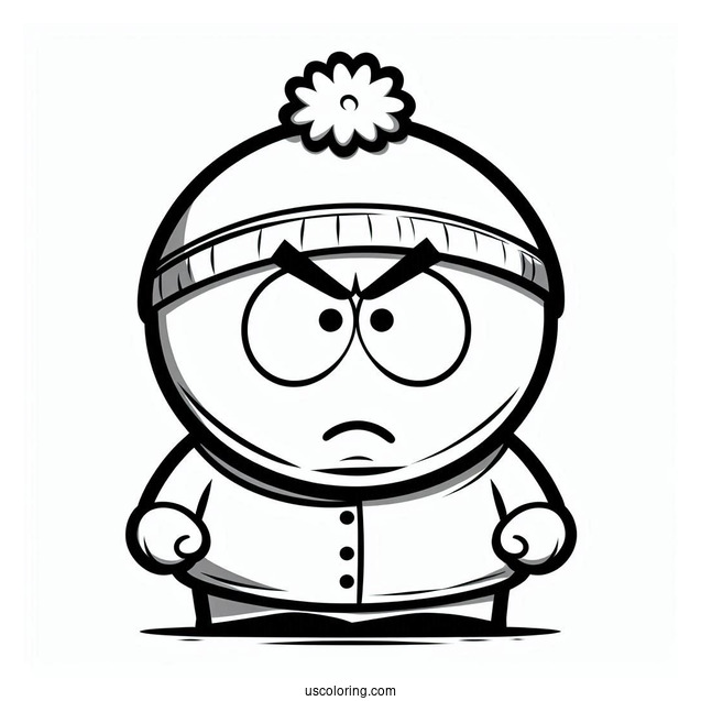 South Park Coloring Page Of Angry Eric Cartman