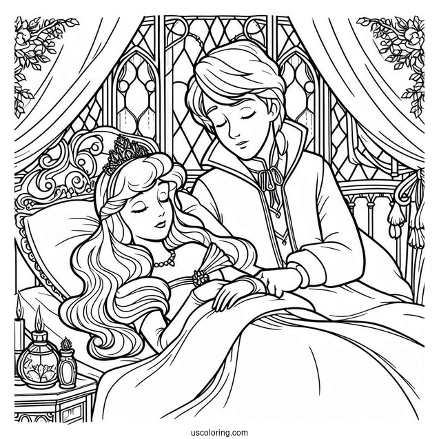 Sleeping Beauty And Prince Phillip To Color