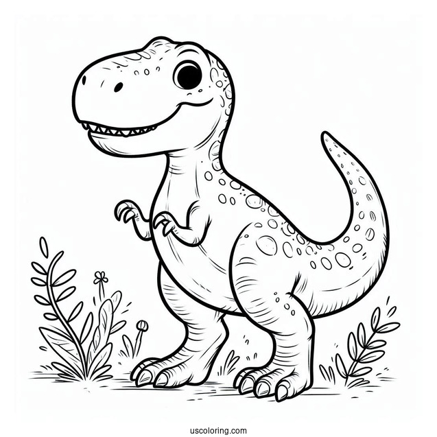 T-Rex With Little Arms To Color