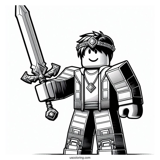 Roblox Guy With Minecraft Sword