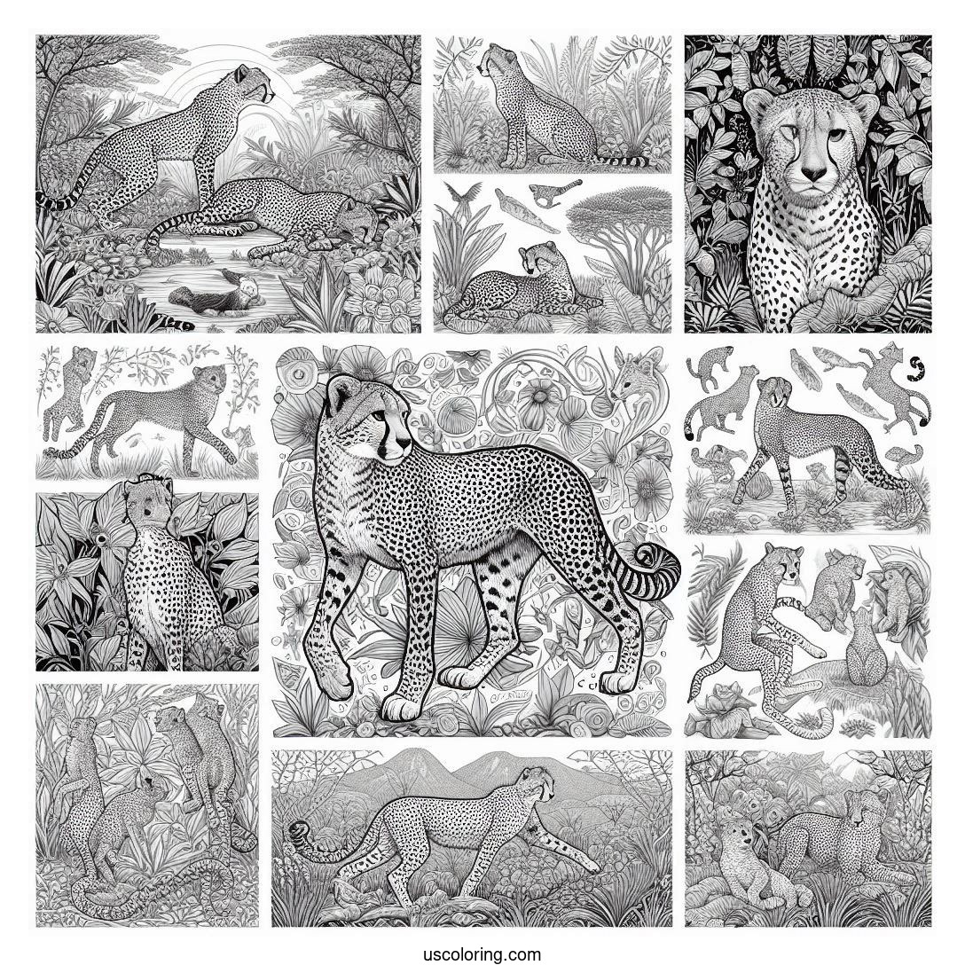 Cheetah Coloring Pages (Free PDF Printables)