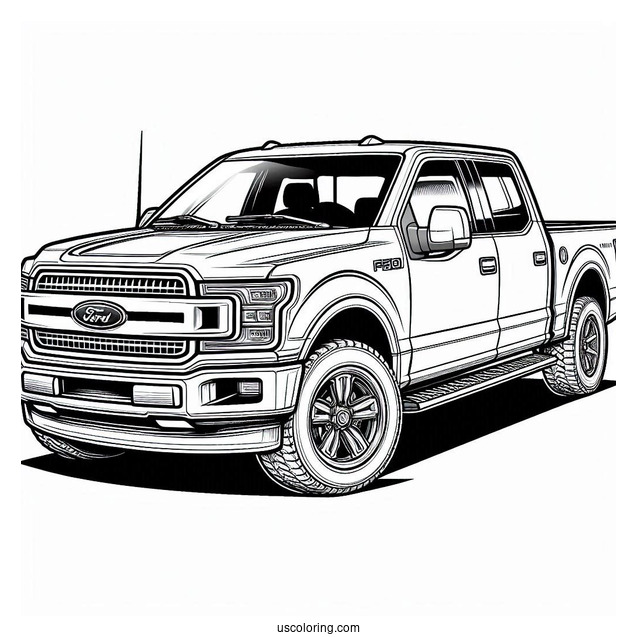 Coloring Page Of Ford F-150 Truck