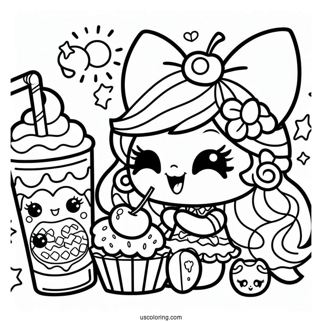 Coloring Sheet Of Melissa Milk Shopkins