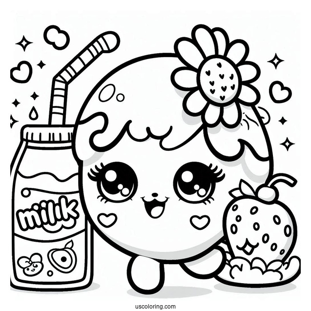 Coloring Sheet Of Melissa Milk Shopkins