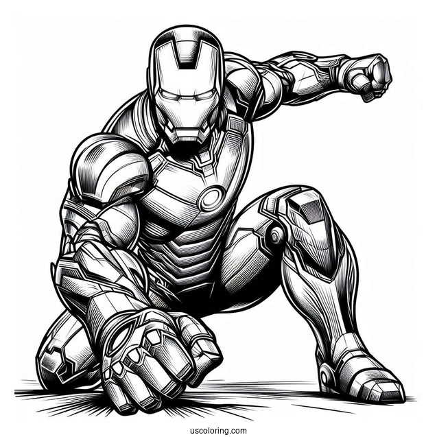 Iron Man In The Middle Of A Fight