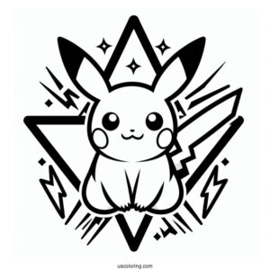 Raichu Coloring Page Head Bolt Pokemon Card