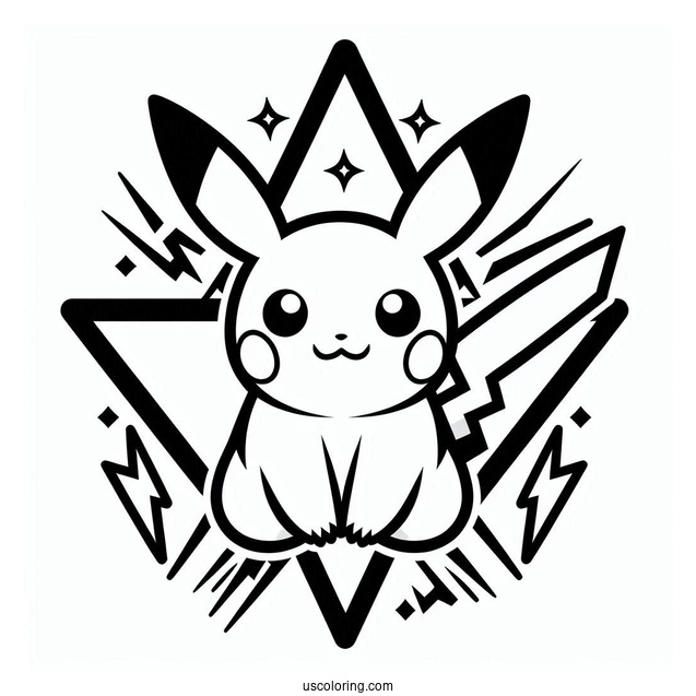 Raichu Coloring Page Head Bolt Pokemon Card