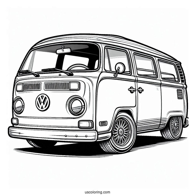 VW Kombie Car To Color