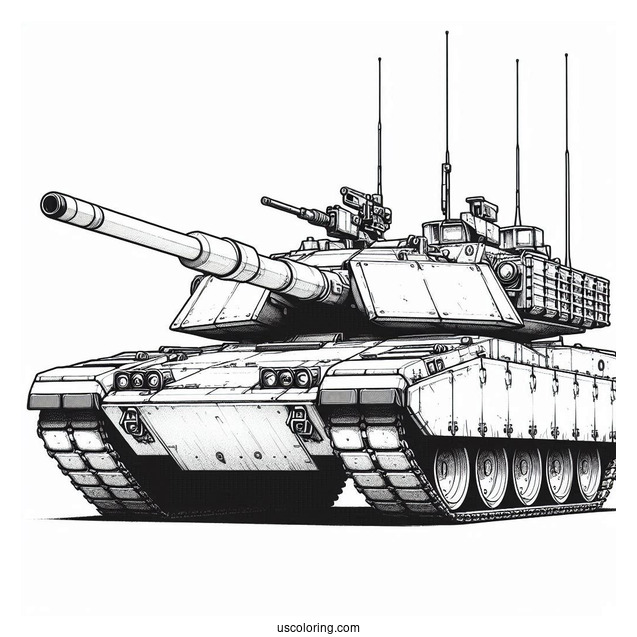 Front View Of Merkava 4 Tank