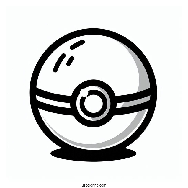 Ultra Pokéball Coloring Page For Preschoolers
