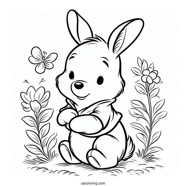 Winnie The Pooh Rabbit Coloring Sheet