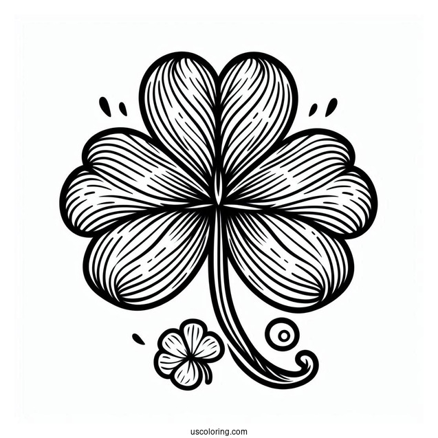 Outline Of St Patrick_s Day Shamrock To Color