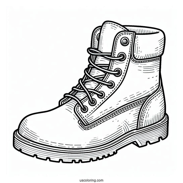 Carhartt Boot Coloring In FOr Kids