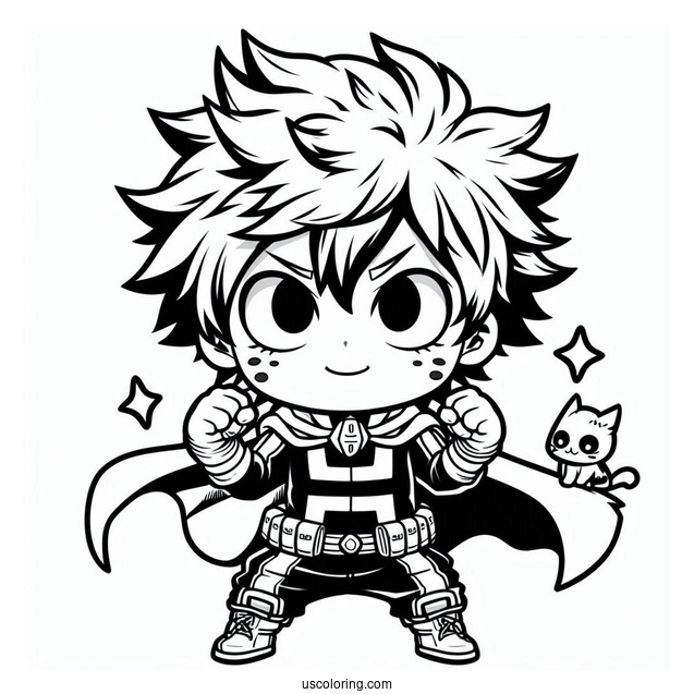 My Hero Academia Coloring Page Of Chibi Eijiro Kirishima