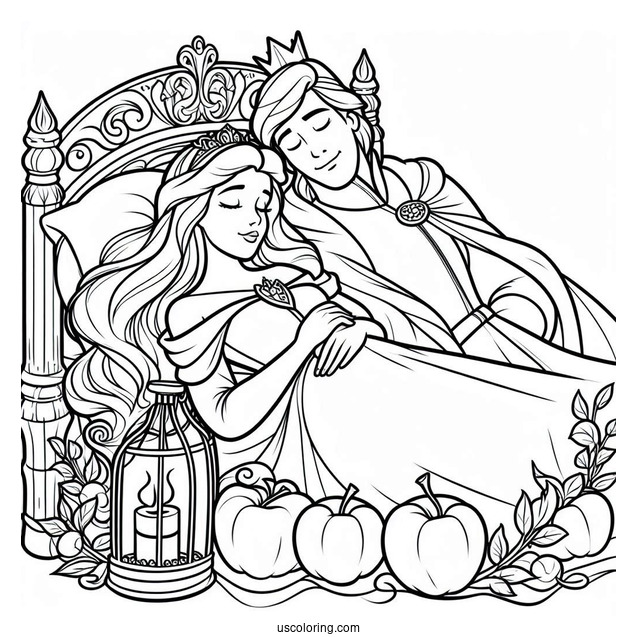 Sleeping Beauty And Prince Phillip To Color