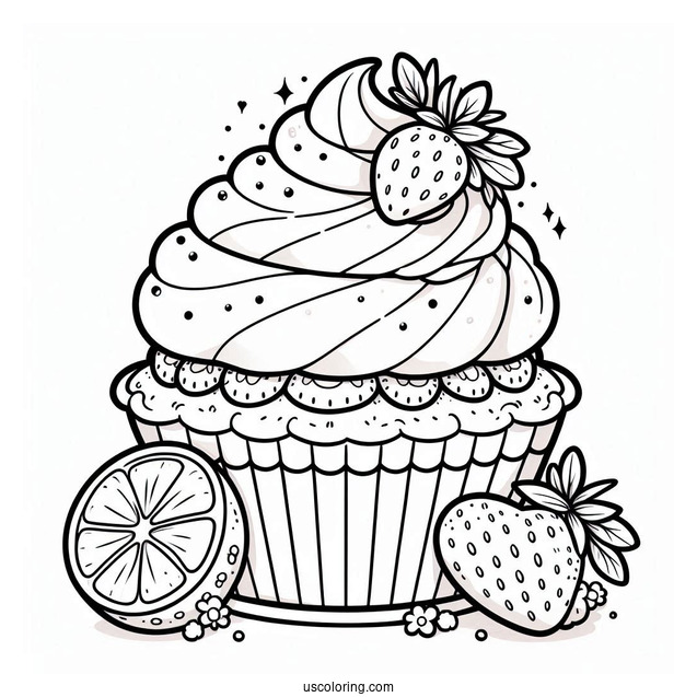 Strawberry Shortcake Coloring Page of Lemon Meringue