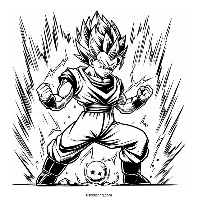 Super Saiyan Vegeta From Dragon Ball Z To Color