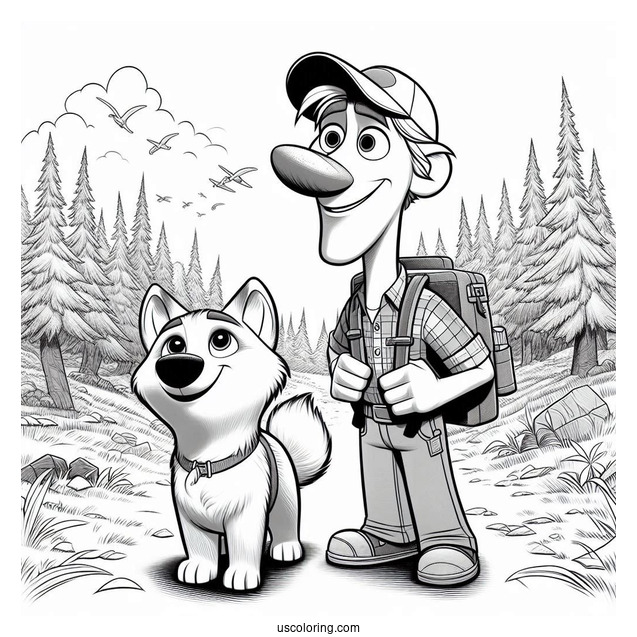 Pixar Coloring Page of Onward s Barley And Ian Lightfoot