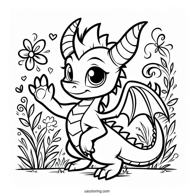 Sypro Coloring Page Pretty Elora Waving Coloring Page For Kids