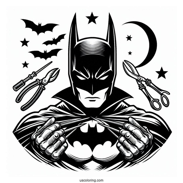 Batman Logo Coloring Page