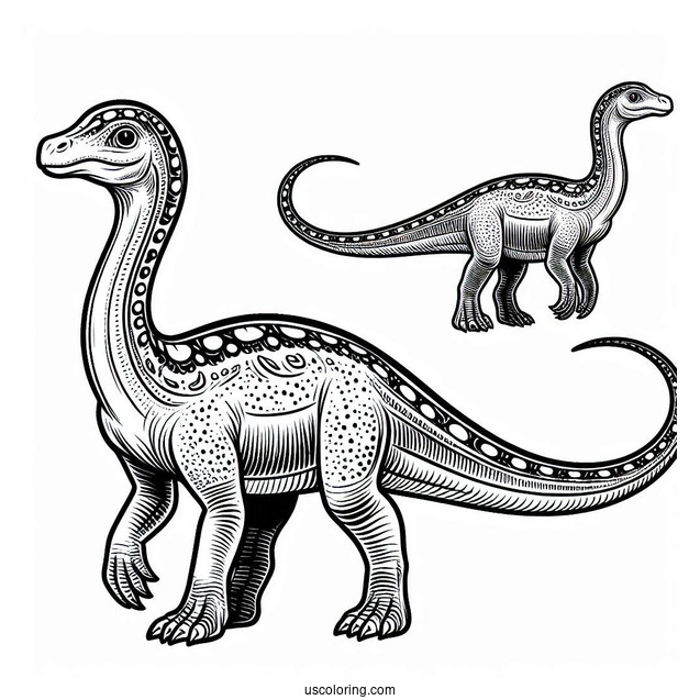 Corythosaurus And Parasaurolophus Coloring Page