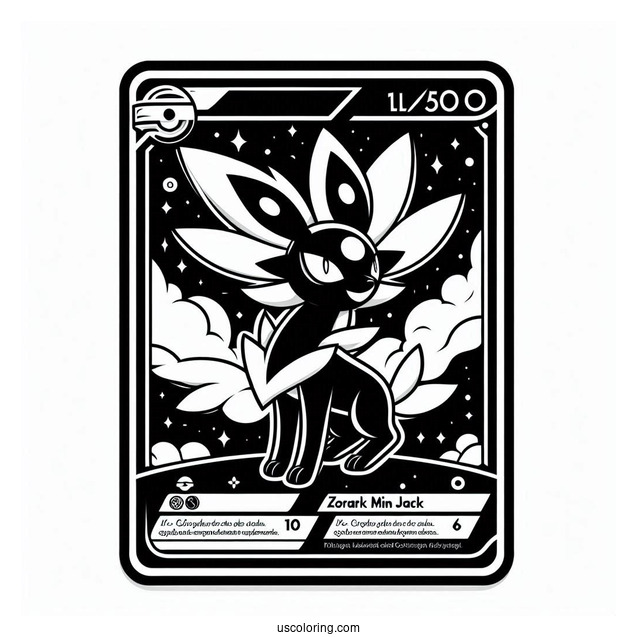 Zoroark Mind Jack Pokemon Card Coloring Page