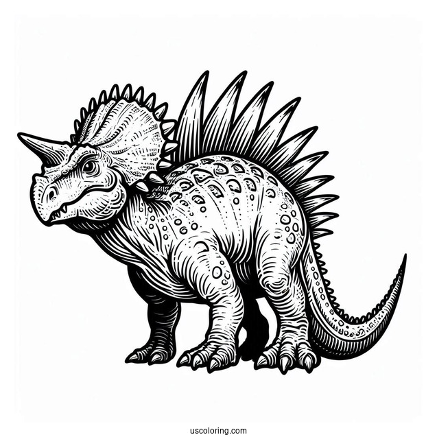 Tough Styracosaurus Coloring Page