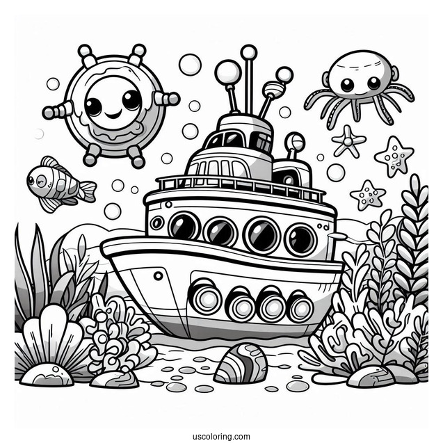 Octonauts Coloring Page Inside The Ship