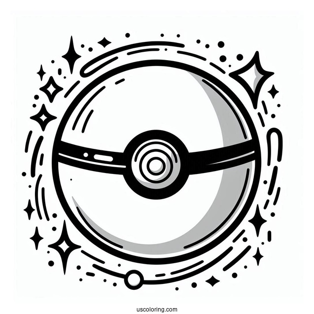 Pokemon Legends Pokéball Coloring Page