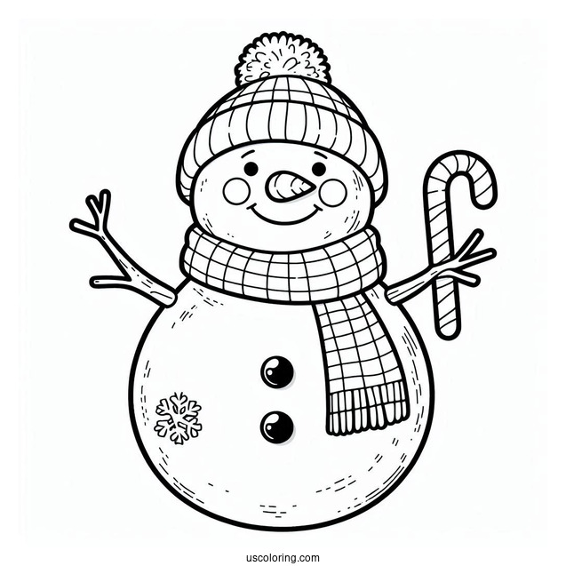 Aesthetic Snowman To Color