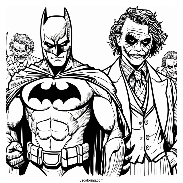 Batman And The Joker Coloring Page