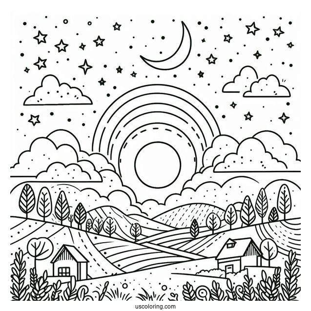 Sprunki Coloring Page Of Sky For Preschoolers