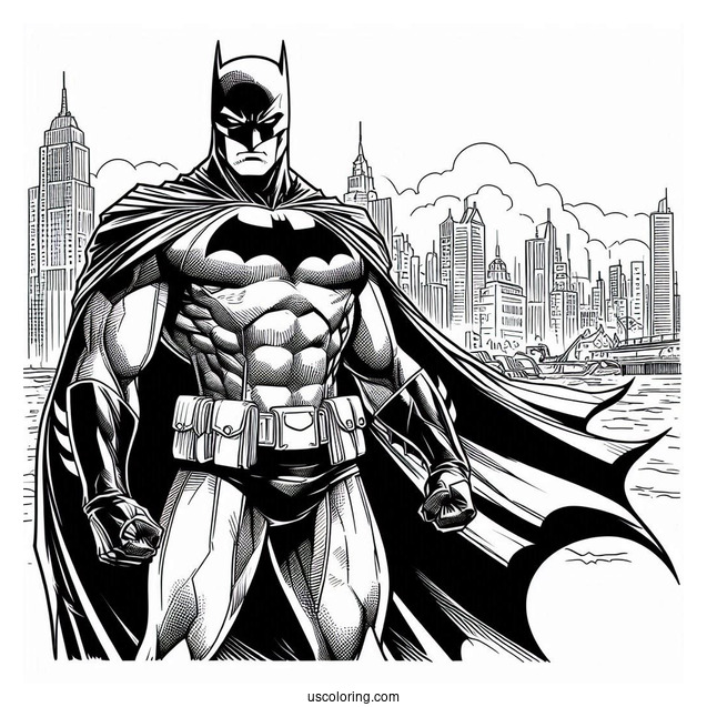 Dark Knight Batman Standing In Gotham