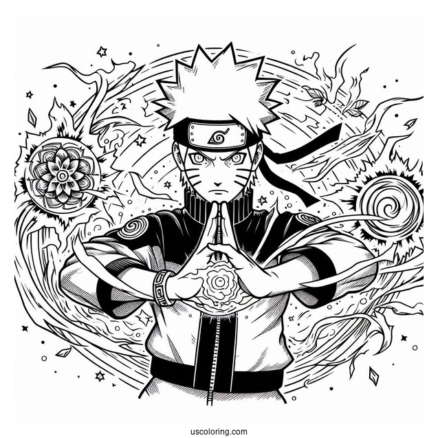 Naruto Coloring Page Of Rasengan