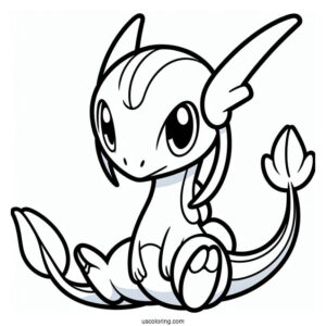 Cute Rayquaza Coloring Page For Preschoolers