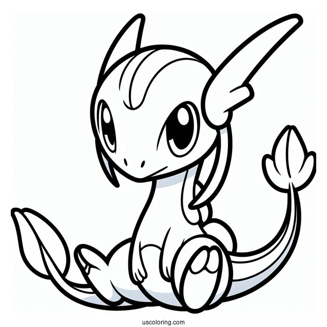 Cute Rayquaza Coloring Page For Preschoolers