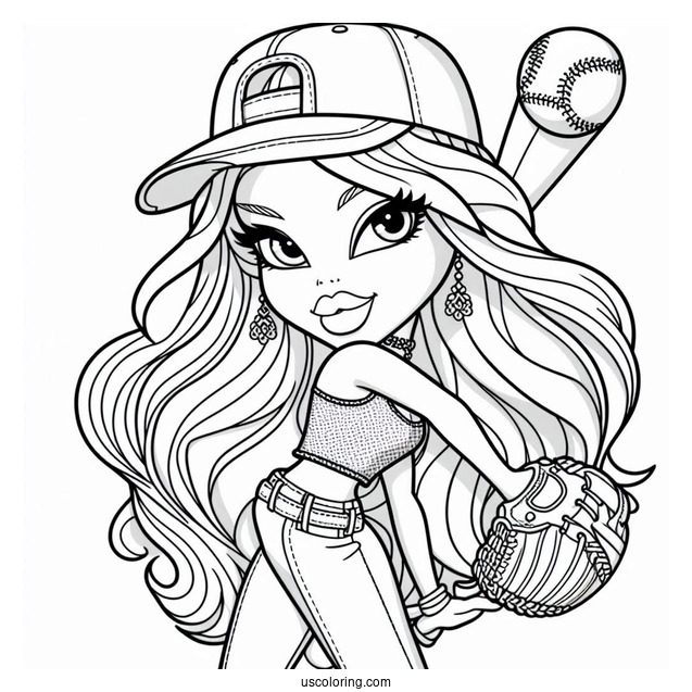 Bratz Phoebe Playing Baseball