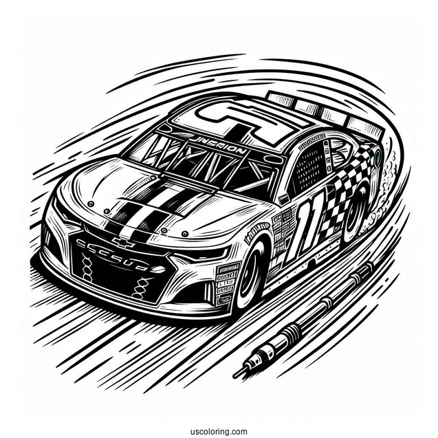 NASCAR Coloring Page Racing Logo
