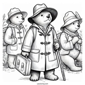 The Adventures of Paddington Bear Coloring Page