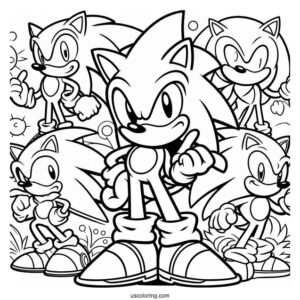 Sonic And Friends Coloring Page(1)