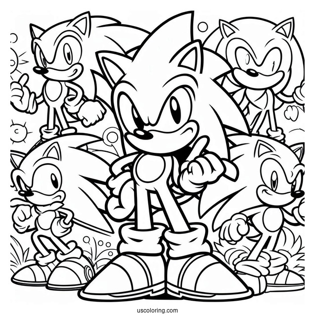 Sonic And Friends Coloring Page(1)