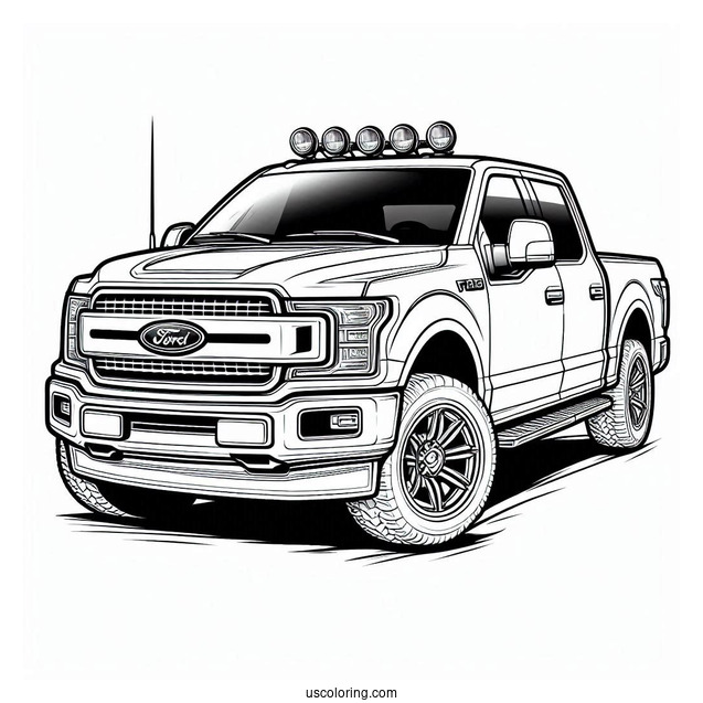 Coloring Page Of Ford F-150 Truck