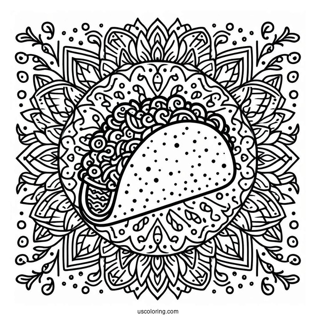 Tasty Taco In The Middle Of A Mandala