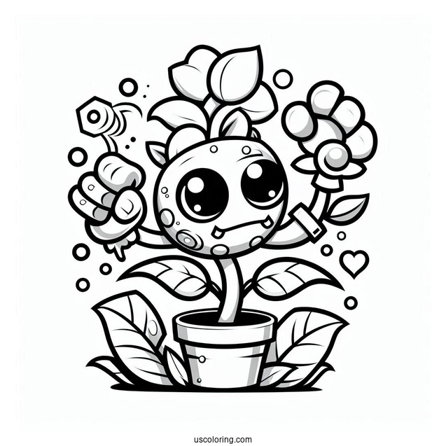 Plants Vs Zombies Logo To Color For Kids