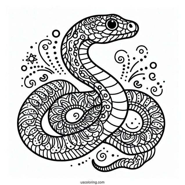 Coral Snake Coloring Sheet