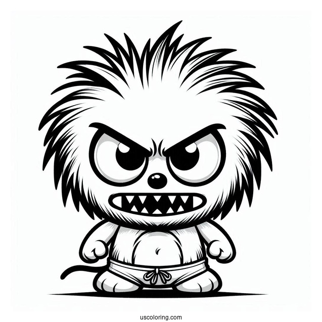 Sprunki Coloring Page Of Angry Raddy