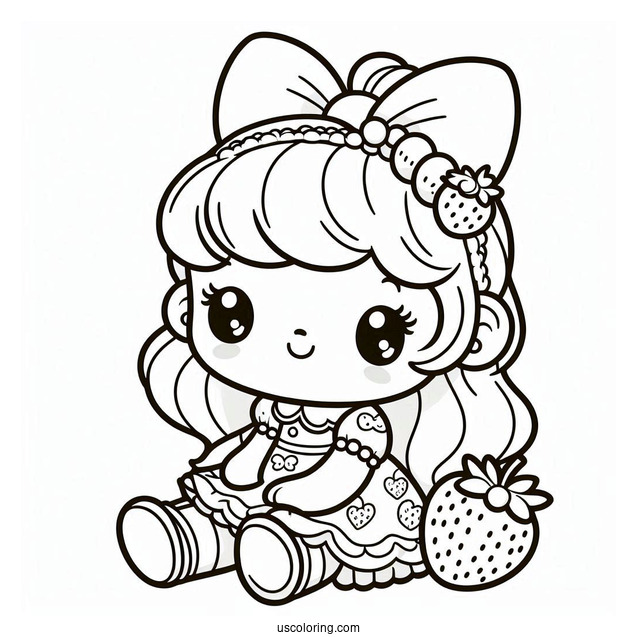 Strawberry Shortcake Coloring Page of Baby Strawberry Shortcake For Kids