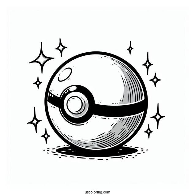 Great Ball Pokéball Coloring Page