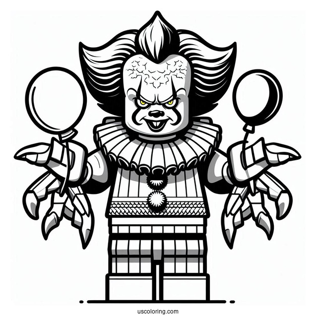 Lego Pennywise Coloring Sheet For Kids