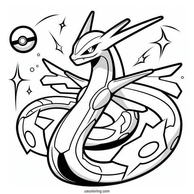 Rayquaza Coloring Page Charizard Mix